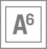 A gray capital letter "A" with a superscript number 6 inside a double-bordered square frame on a light background.